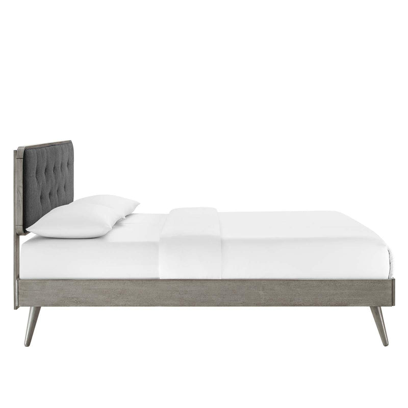 Bridgette Twin Wood Platform Bed With Splayed Legs