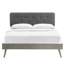 Bridgette Queen Wood Platform Bed With Splayed Legs