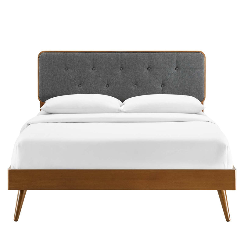 Bridgette Twin Wood Platform Bed With Splayed Legs