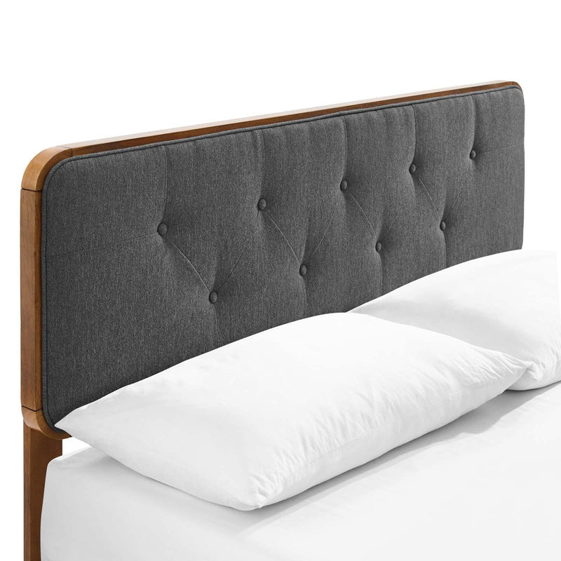 Bridgette King Wood Platform Bed With Splayed Legs