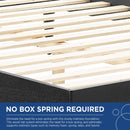 Kelsea Cane and Wood Full Platform Bed With Splayed Legs