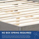 Sierra Cane and Wood Full Platform Bed With Angular Legs