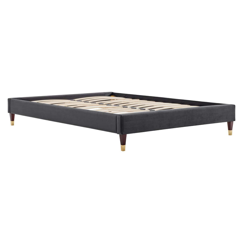 Harlow Full Performance Velvet Platform Bed Frame