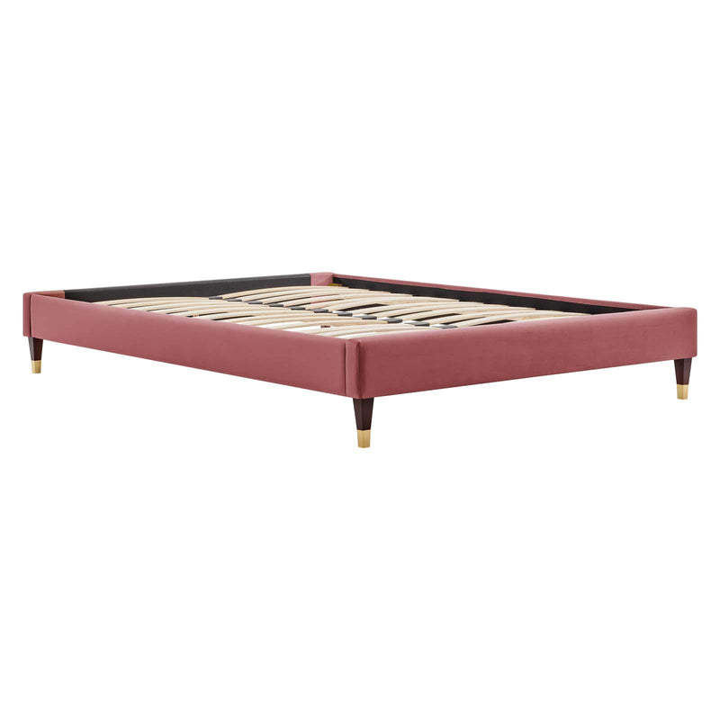 Elise Twin Performance Velvet Platform Bed