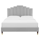 Elise Queen Performance Velvet Platform Bed