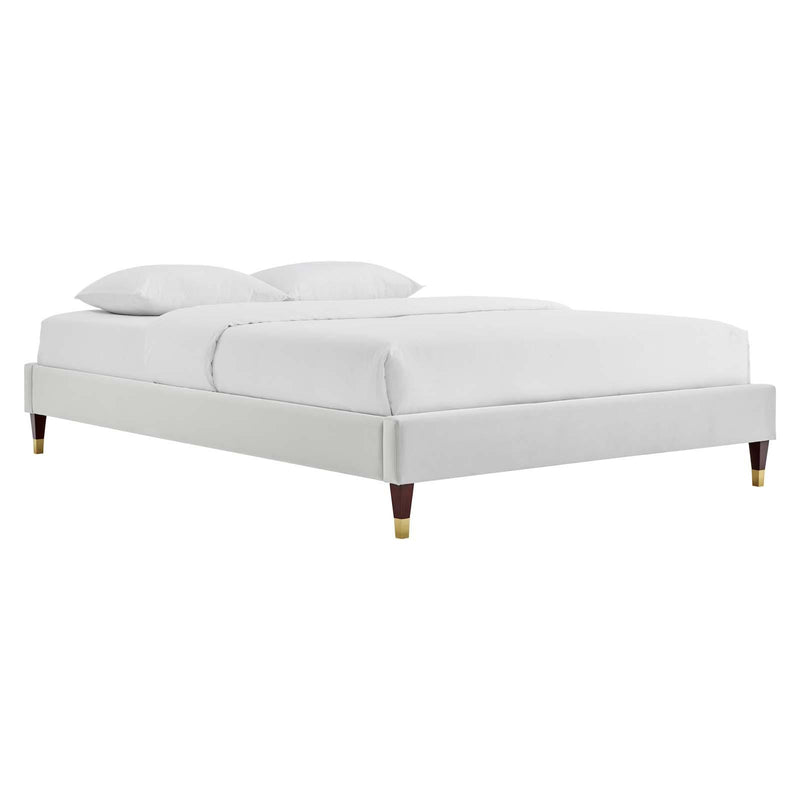 Harlow King Performance Velvet Platform Bed Frame