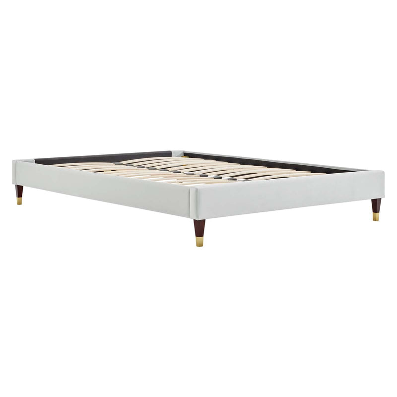 Harlow Twin Performance Velvet Platform Bed Frame