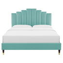 Elise Twin Performance Velvet Platform Bed
