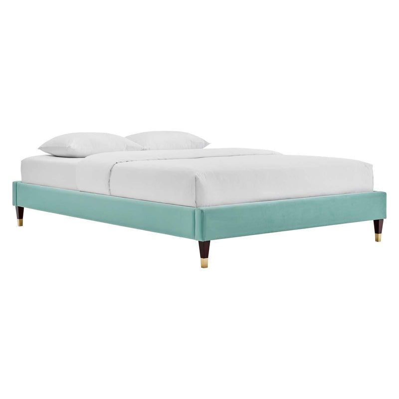 Harlow Full Performance Velvet Platform Bed Frame