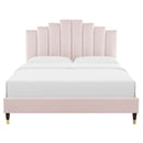 Elise Twin Performance Velvet Platform Bed
