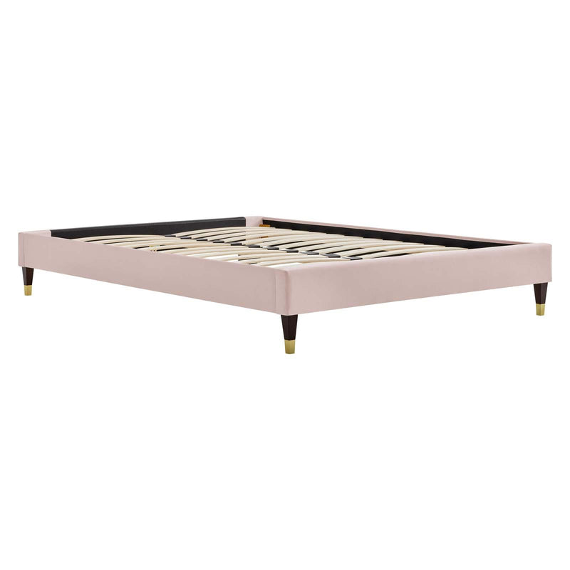 Harlow King Performance Velvet Platform Bed Frame