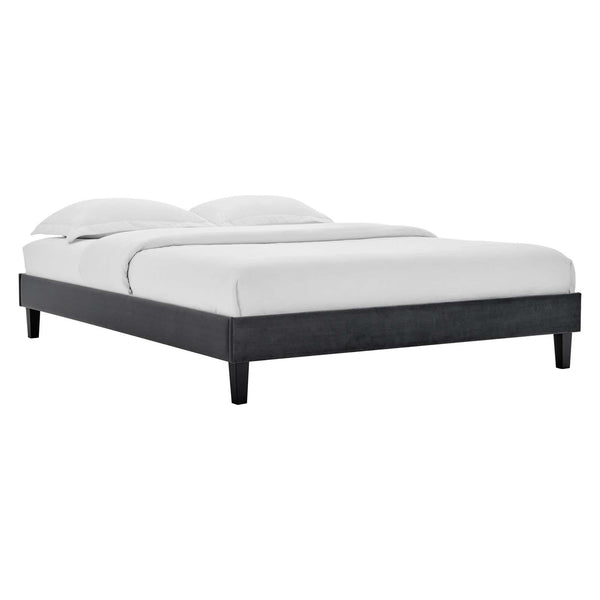 Reign Full Performance Velvet Platform Bed Frame image