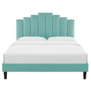 Elise Twin Performance Velvet Platform Bed