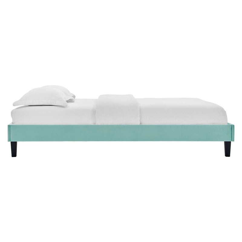 Elise Queen Performance Velvet Platform Bed