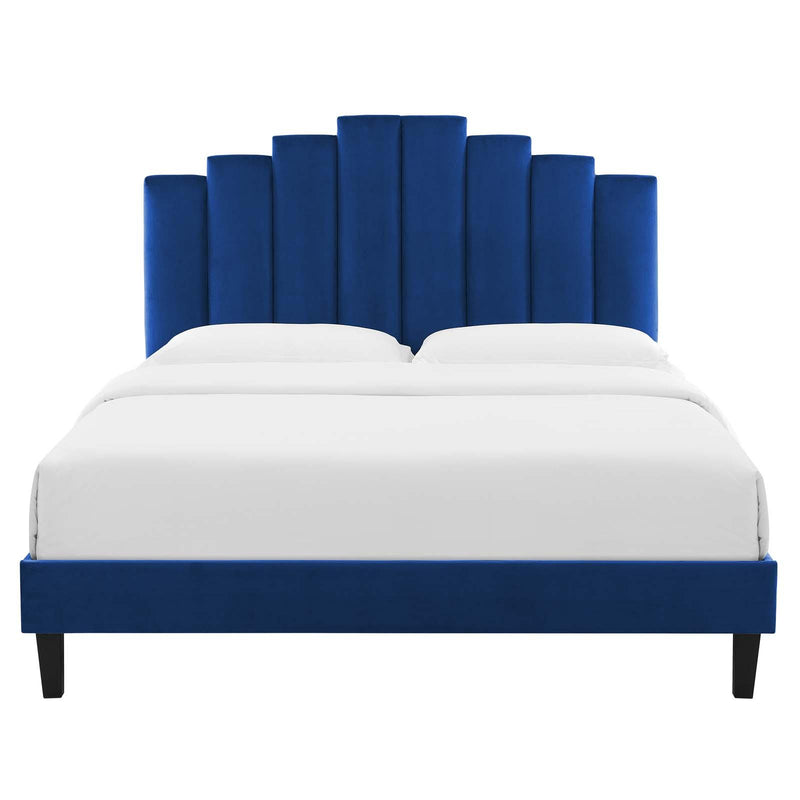 Elise King Performance Velvet Platform Bed