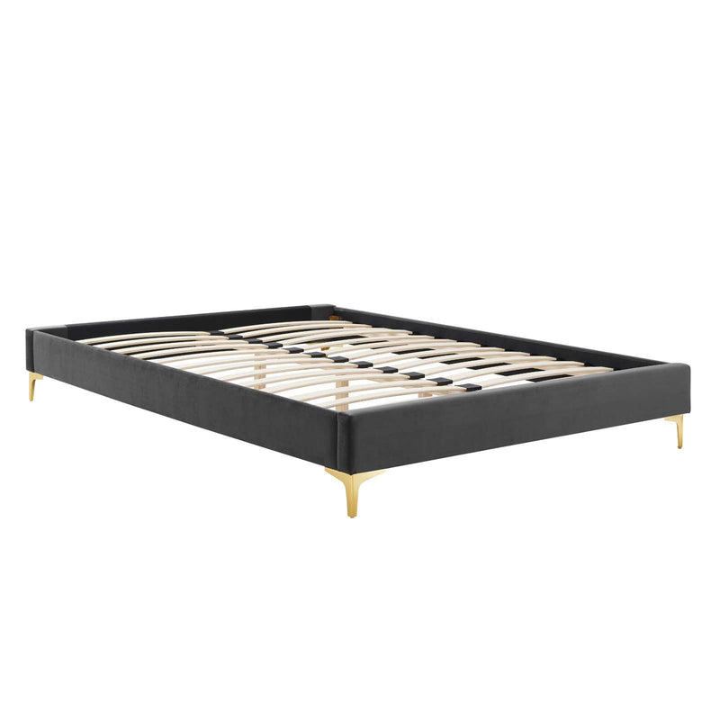 Elise Queen Performance Velvet Platform Bed