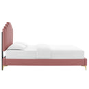 Elise Queen Performance Velvet Platform Bed