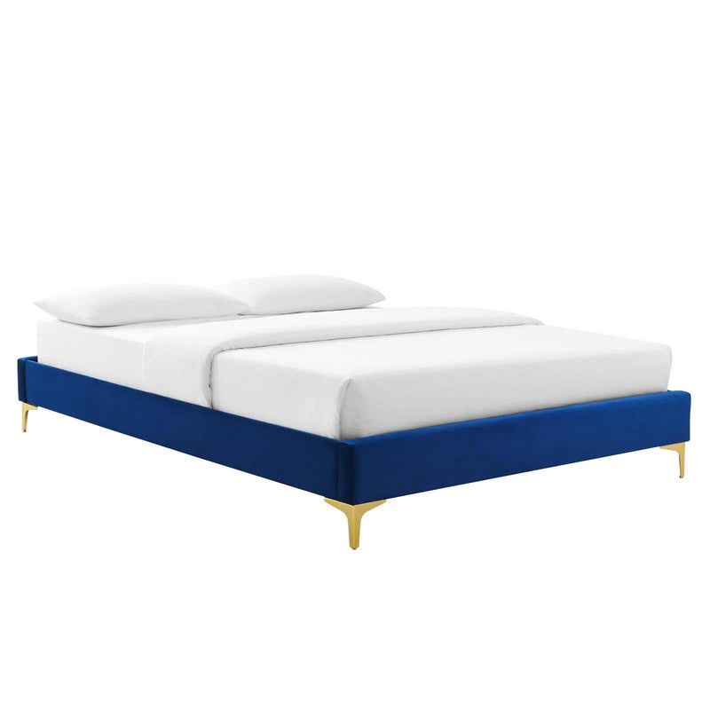 Elise Twin Performance Velvet Platform Bed