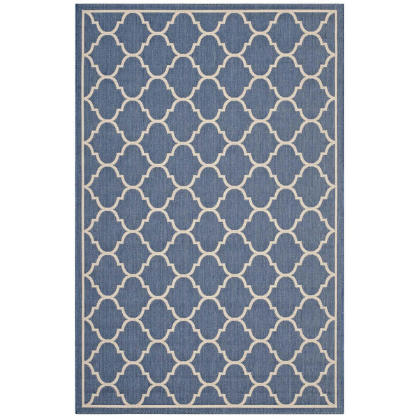 Avena Moroccan Quatrefoil Trellis 8x10 Indoor and Outdoor Area Rug