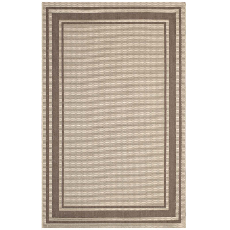 Rim Solid Border 8x10 Indoor and Outdoor Area Rug image