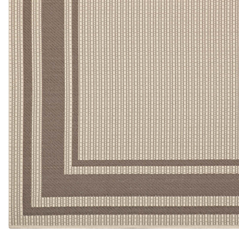 Rim Solid Border 8x10 Indoor and Outdoor Area Rug