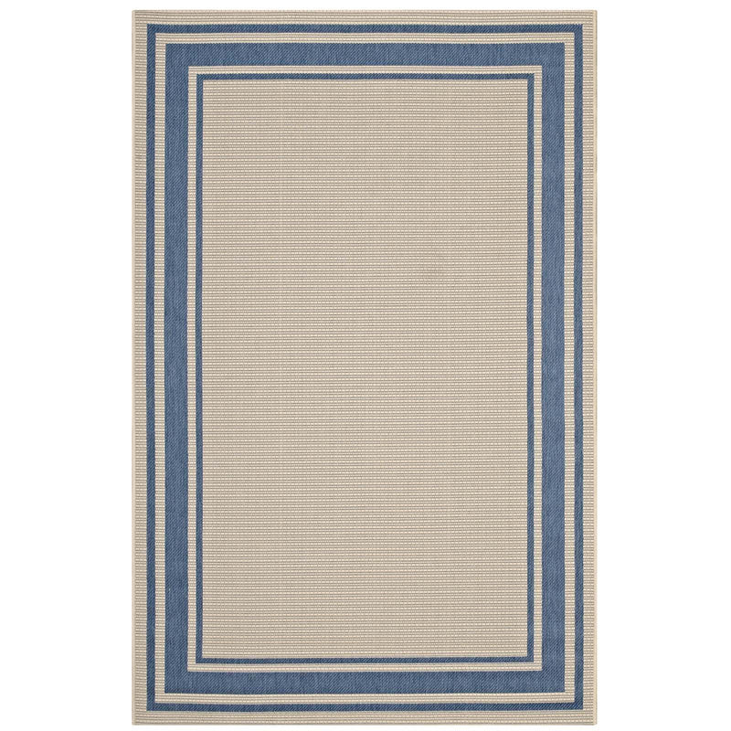 Rim Solid Border 8x10 Indoor and Outdoor Area Rug