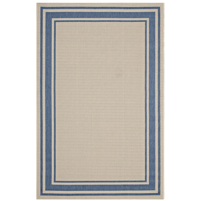 Rim Solid Border 8x10 Indoor and Outdoor Area Rug