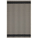 Optica Chevron With End Borders 8x10 Indoor and Outdoor Area Rug