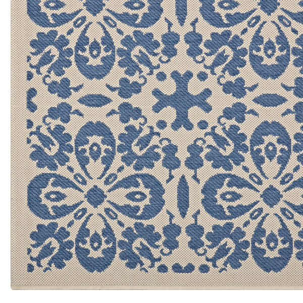 Ariana Vintage Floral Trellis 5x8 Indoor and Outdoor Area Rug