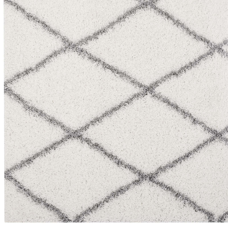 Toryn Diamond Lattice 5x8 Shag Area Rug