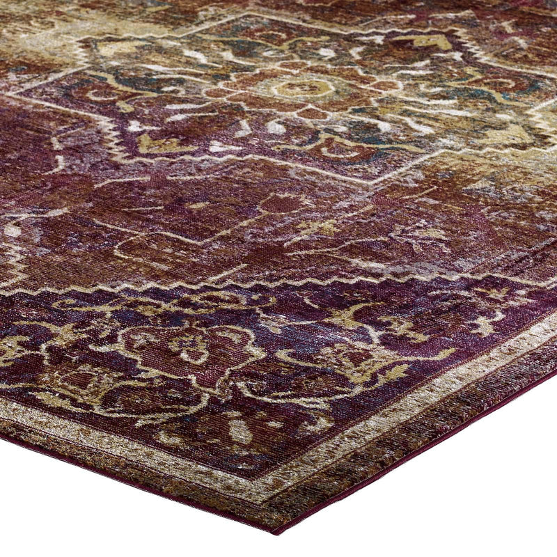 Success Kaede Transitional Distressed Vintage Floral Persian Medallion 8x10 Area Rug