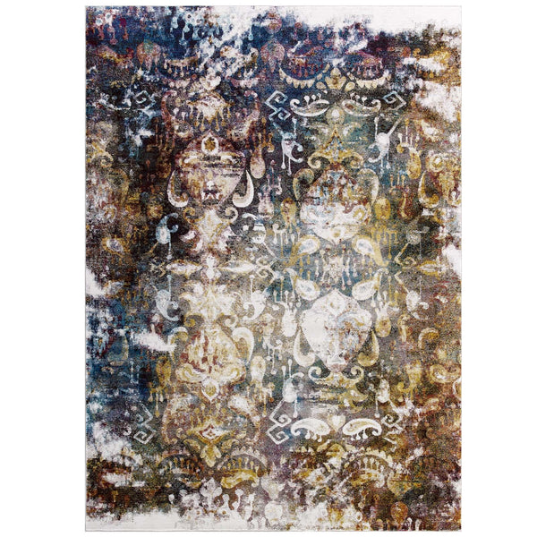 Success Jayla Transitional Distressed Vintage Floral Moroccan Trellis 8x10 Area Rug image