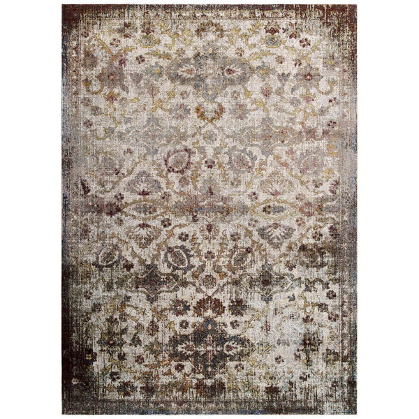 Success Kaede Distressed Vintage Floral Moroccan Trellis 8x10 Area Rug image