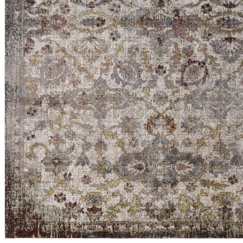 Success Kaede Distressed Vintage Floral Moroccan Trellis 5x8 Area Rug