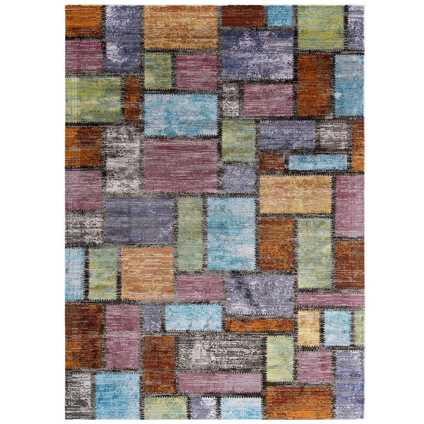 Success Nyssa Abstract Geometric Mosaic 5x8 Area Rug image