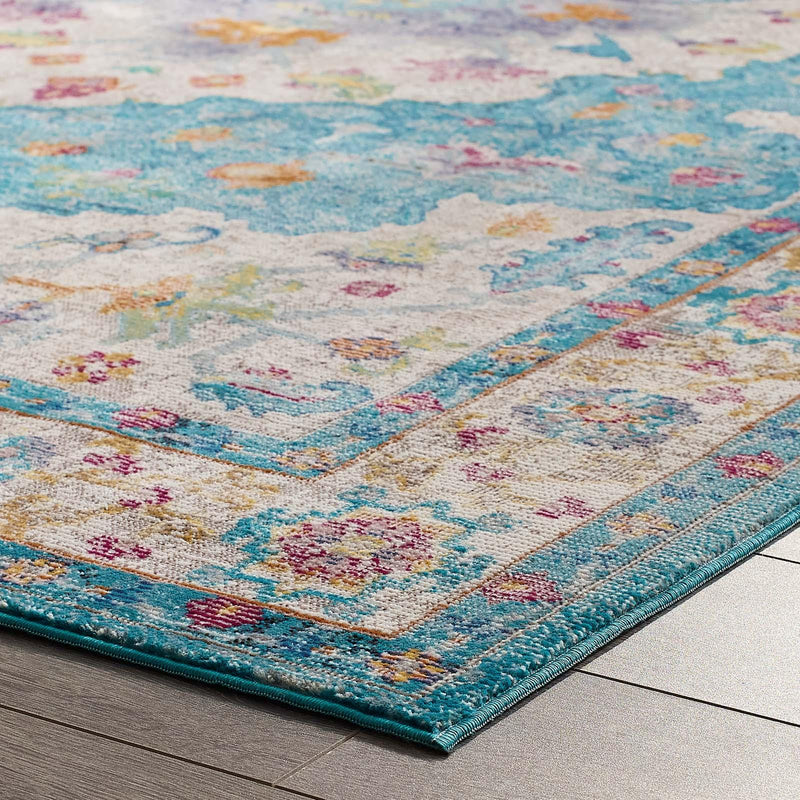 Success Anisah Distressed Floral Persian Medallion 5x8 Area Rug