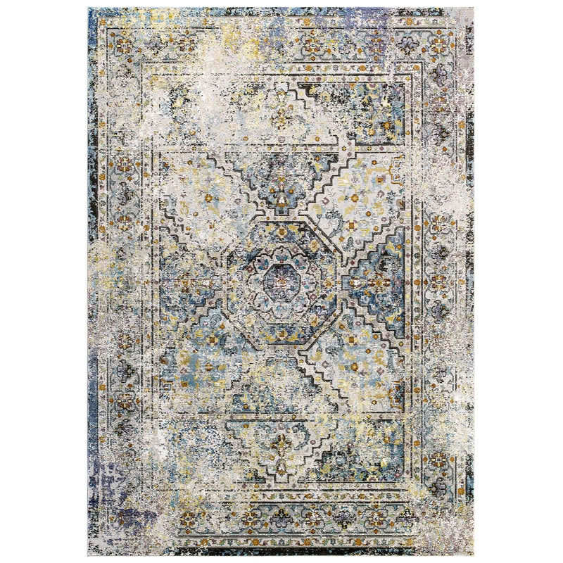 Success Jacinda Distressed Vintage Floral Persian Medallion 8x10 Area Rug image