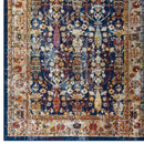 Entourage Jessa Distressed Vintage Floral Lattice 8x10 Area Rug