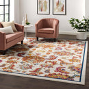 Entourage Azami Distressed Vintage Floral Lattice 8x10 Area Rug
