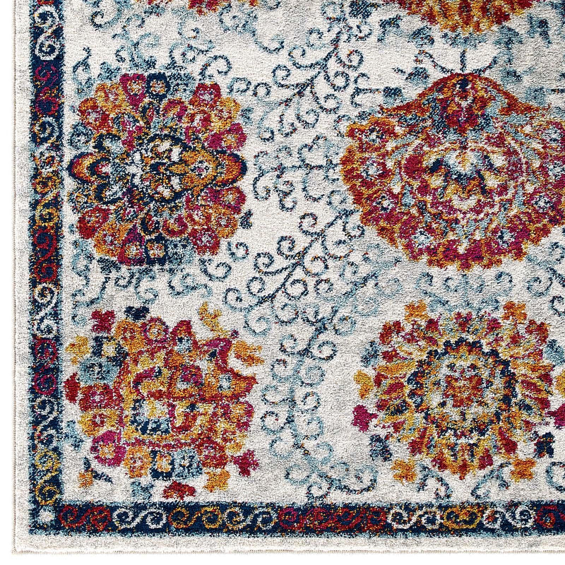 Entourage Kensie Distressed Floral Moroccan Trellis 8x10 Area Rug