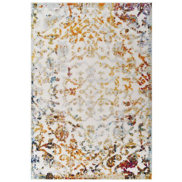 Reflect Primrose Ornate Floral Lattice 8x10 Indoor/Outdoor Area Rug image