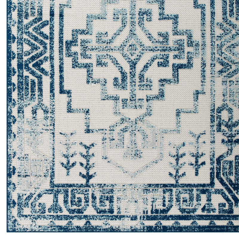 Reflect Nyssa Distressed Geometric Southwestern Aztec 8x10 Indoor/Outdoor Area Rug