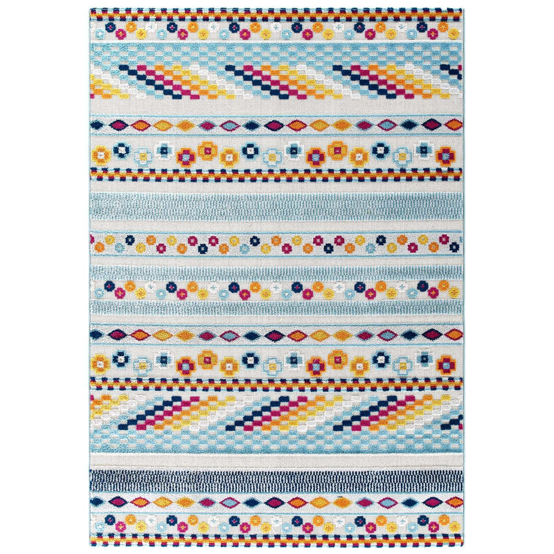 Reflect Cadhla Vintage Abstract Geometric Lattice 8x10 Indoor and Outdoor Area Rug