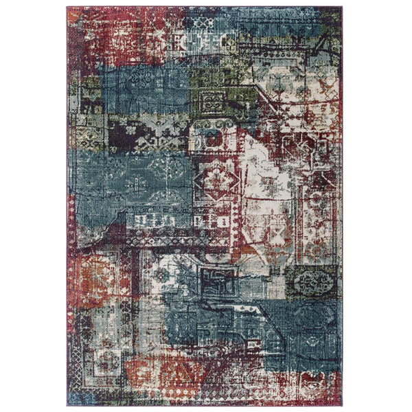 Tribute Elowen Contemporary Modern Vintage Mosaic 8x10 Area Rug image