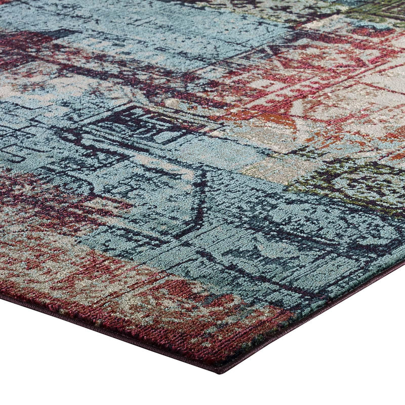 Tribute Elowen Contemporary Modern Vintage Mosaic 8x10 Area Rug