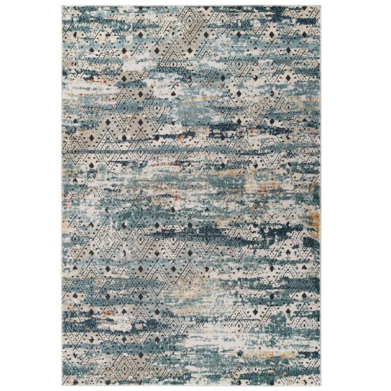 Tribute Eisley Rustic Distressed Transitional Diamond Lattice 8x10 Area Rug image