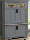 Parker House Americana Modern Workstation with LED Light in Dove