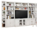 Parker House Boca 6 Piece Entertainment Wall with Ladder in Cottage White