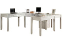 Parker House Boca 6-Piece U-Shaped Modular Desk Office in Cottage White