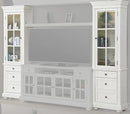 Parker House Cape Cod Pair of Piers with LED Lights in Vintage White
